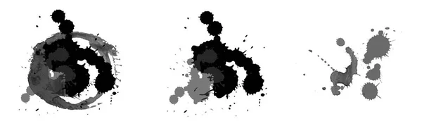 Set of abstract ink splash brushes