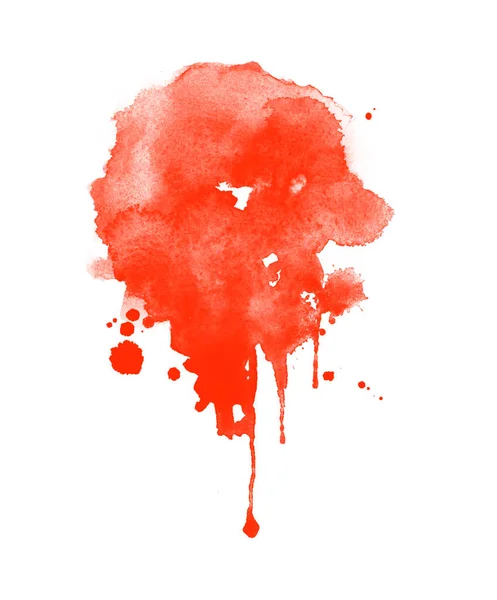 Abstract Blood Stains Brush Isolated White — Stock Photo, Image