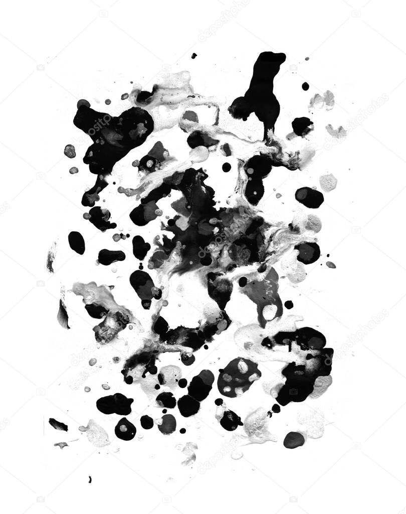 Abstract dark paint drops brush background