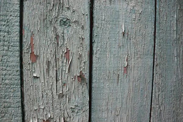 古い木の質感 木の板の背景に緑の塗料をクラック — ストック写真