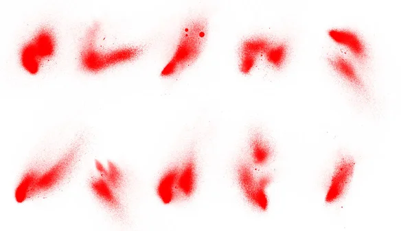 Красивые Красные Кисти Взрыва Изолированы Белом Фоне — стоковое фото