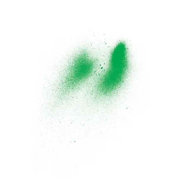 Абстрактно Зеленая Кисть Выделена Белую Рисования — стоковое фото