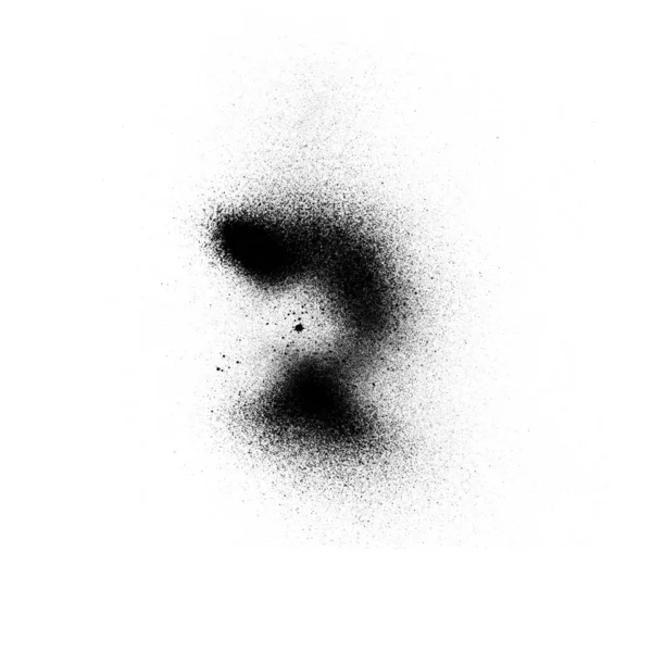 Абстрактний Чорний Пензлик Фарби Малювання Ізольовано Білому Тлі — стокове фото