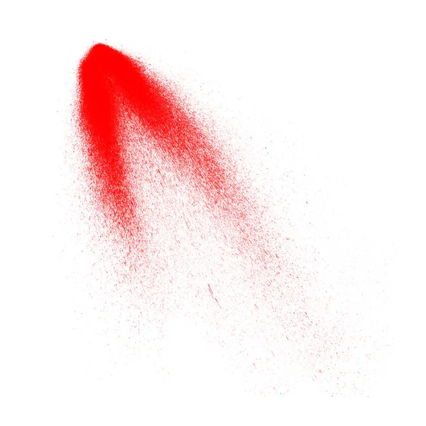 Pincel Salpicadura Pintura Roja Abstracta Aislado Sobre Fondo Blanco Para — Foto de Stock