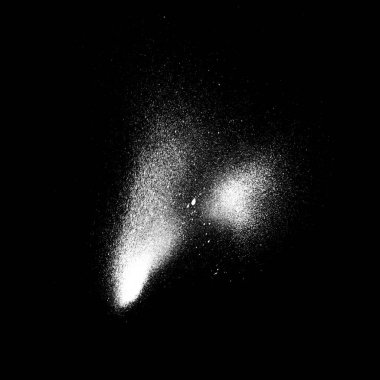 Soyut beyaz boya sıçrama fırçası beyaza izole edilmiş. Resim için soyut fırça