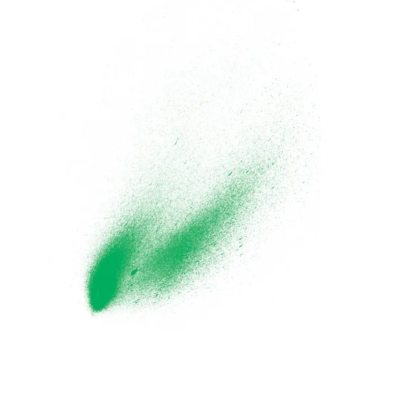 美丽的抽象绿色水花 与白色的水滴隔离 — 图库照片