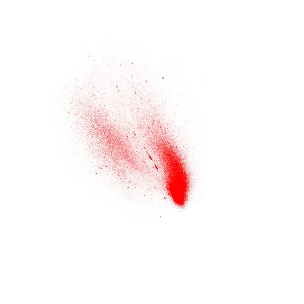 Красива Червона Акварельна Щітка Бризок Ізольована Білому Тлі — стокове фото