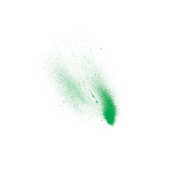 Escova Respingo Aquarela Verde Abstrato Pincel Salpicos Tinta Verde — Fotografia de Stock