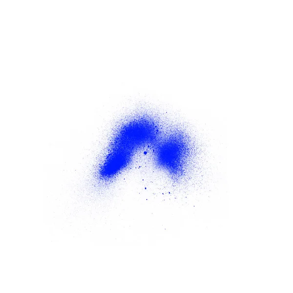 Абстрактний Синій Пензлик Розпилення Фарби Ізольований Білому Тлі — стокове фото
