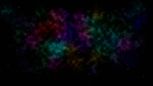 Ilustración Espacial Hermosa Textura Abstracta Nebulosa Colorida Fondo Cielo Estrellado —  Fotos de Stock