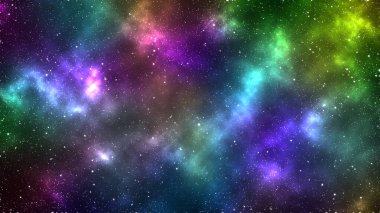 Soyut güzel renkli nebula arkaplanı. Alan arkaplanı