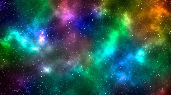 Beau Fond Scientifique Avec Des Étoiles Colorées Gaz Fantaisie — Photo