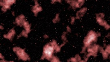 Kırmızı yıldızlı ve bulutlu güzel bir kozmik arka plan. Yer illüstrasyonu