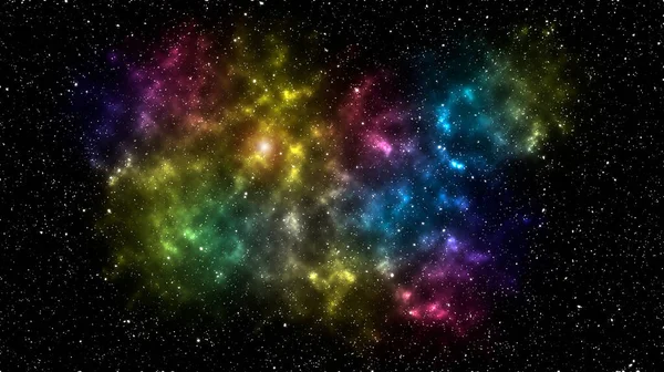 Belle Galaxie Colorée Dans Espace Profond Avec Constellation Illustration Cosmique — Photo