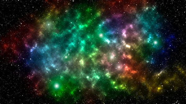 Belle Constellation Abstraite Colorée Dans Espace Nocturne Sombre Illustration Fond — Photo