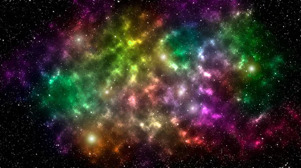 Belle Constellation Abstraite Colorée Dans Espace Nocturne Sombre Illustration Cosmique — Photo