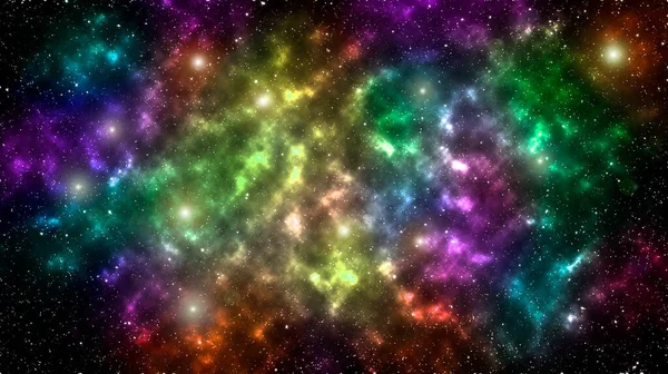 Beautiful Colorful Constellation Deep Space Abstract Science Illustration — Stock Photo, Image