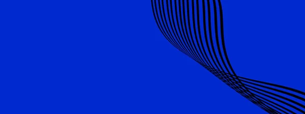 Abstraktní Modré Pozadí Křivkovými Vlnami Pro Moderní Design Bannerů — Stock fotografie