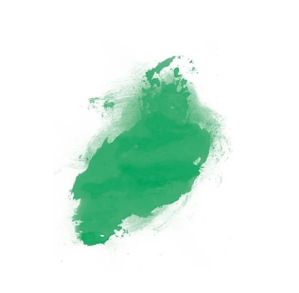 Абстрактний Зелений Пензлик Ізольований Білому Художнього Дизайну — стокове фото