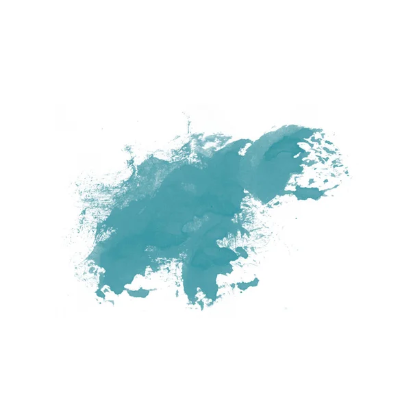 Escova Esfregaço Tartaruga Isolada Fundo Branco Pincel Aquarela Isolado Abstrato — Fotografia de Stock