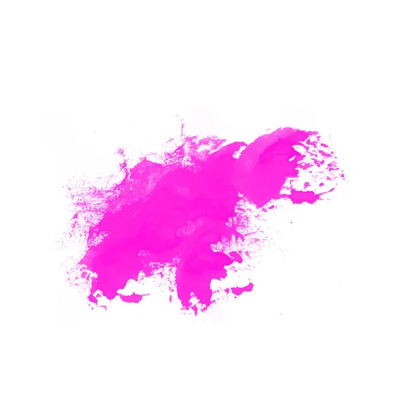 Pink Smear Brush Isolated White Background Abstract Isolated Watercolor Brush — Stock Photo, Image