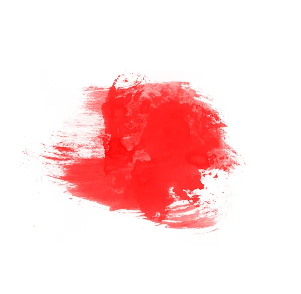 Calunnia Rossa Isolata Sfondo Bianco Spazzola Rossa Pittura — Foto Stock