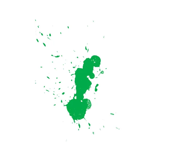 Акварельний Пензлик Ізольований Білому Тлі Художнього Дизайну Зелений Пензель Фарбування — стокове фото