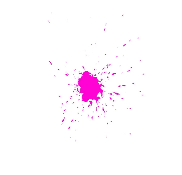 アートデザインのために白の背景に隔離された水彩ブラシ 絵のためのピンク水彩ブラシ — ストック写真