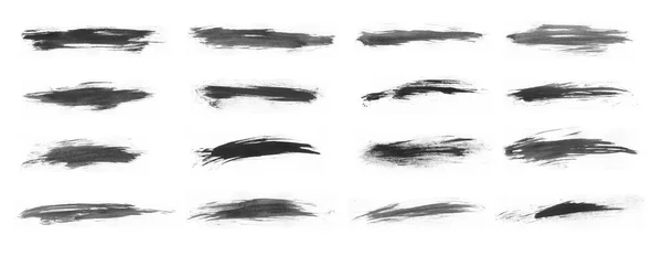 Όμορφη Αφηρημένη Μαύρη Ακουαρέλα Απομονωμένες Βούρτσες Για Ζωγραφική — Φωτογραφία Αρχείου