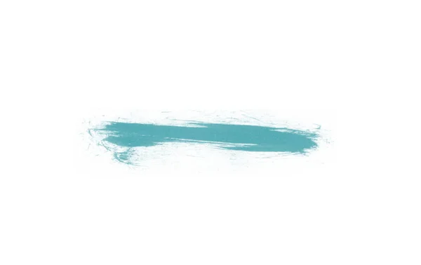 Beautiful paint isolated paint line brushes for painting. Turquoise ink stroke illustration