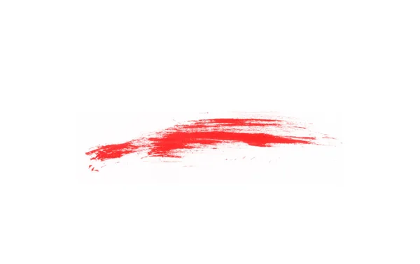 Pincéis Linha Pintura Isolada Tinta Bonita Para Pintura Textura Vermelha — Fotografia de Stock