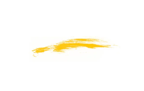 Beautiful Paint Isolated Paint Line Brushes Painting Yellow Ink Stroke — Stock Photo, Image