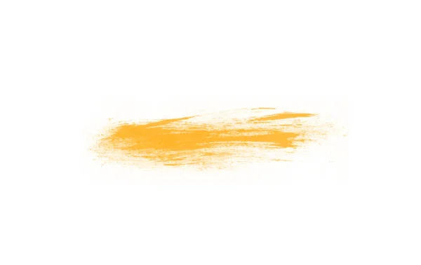 Beautiful Paint Isolated Line Brush Art Design Yellow Watercolor Stroke — Stock Photo, Image