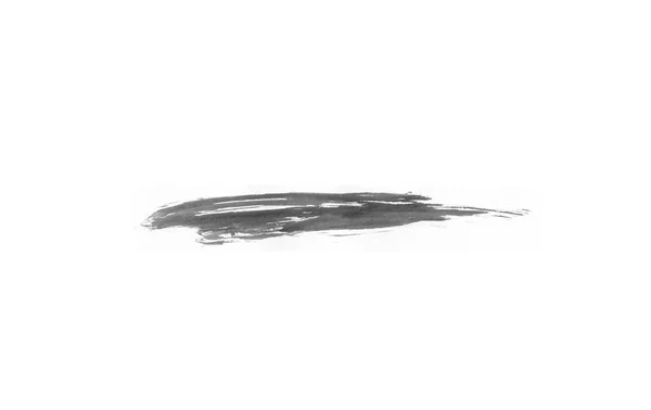 Abstrakt Isolerad Pensel För Konstmålning Svart Akvarell Utstryk Konsistens Illustration — Stockfoto