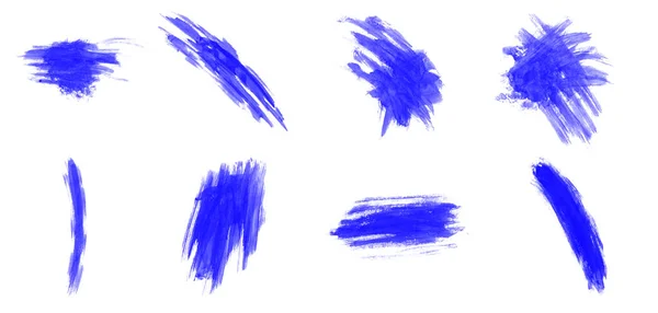 Beautiful blue brushes illustration for painting. Abstract isolated brush for art design