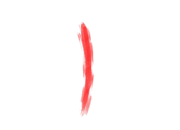 Fläckiga Röda Borstar För Målning Vit Bakgrund Färg Stroke Illustration — Stockfoto