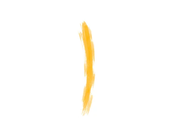 Фарбувати Жовті Пензлі Малювання Білому Тлі Ілюстрація Малювання — стокове фото