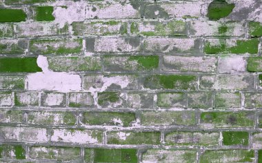 Soyut eski çatlak kırmızı tuğla duvar dokusu. Pankart konsepti için tuğla arkaplanı