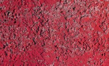 Eski çatlak beton blok yüzeyi ve eski boya. Beton duvar arkaplanı