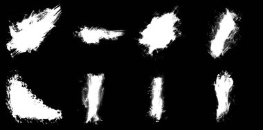 Güzel suluboya fırça seti resim için beyaz arkaplanda izole edildi