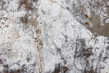 Renkli boyalı eski çatlamış beton duvar. Beton döşeme arka planı