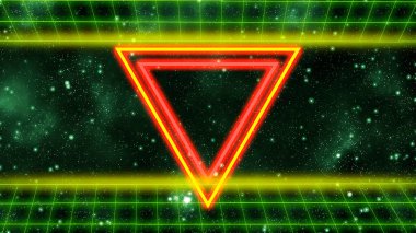 Izgara ve geometrik şekillerle güzel renkli 80 'ler pankartı kavramı