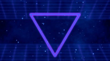 Izgara ve geometrik şekillerle güzel renkli 80 'ler pankartı kavramı