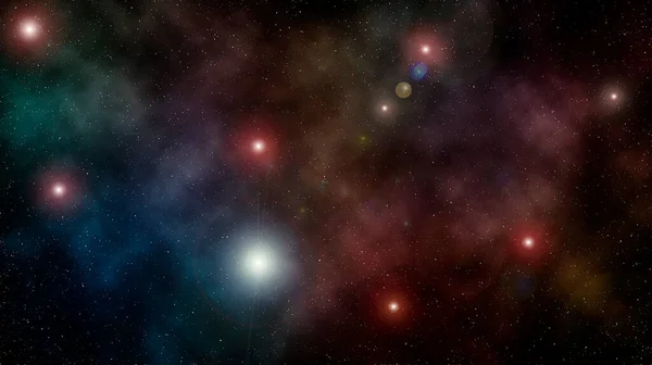 Beau Ciel Étoilé Nocturne Avec Constellation Fond Univers Avec Nébuleuse — Photo
