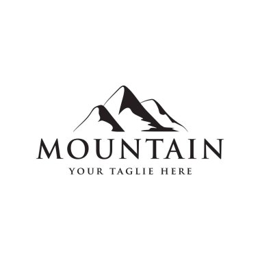 dağ logosu tasarımı vektör çizimi