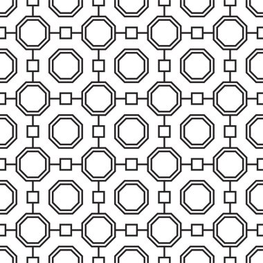 Sekizgen kusursuz desen. soyut geometrik model vektör çizimi