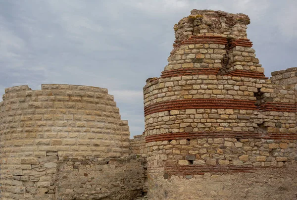 Part Fortress Wall Tower Built Period Century Nesebar Resort Bulgaraia — Stock Photo, Image