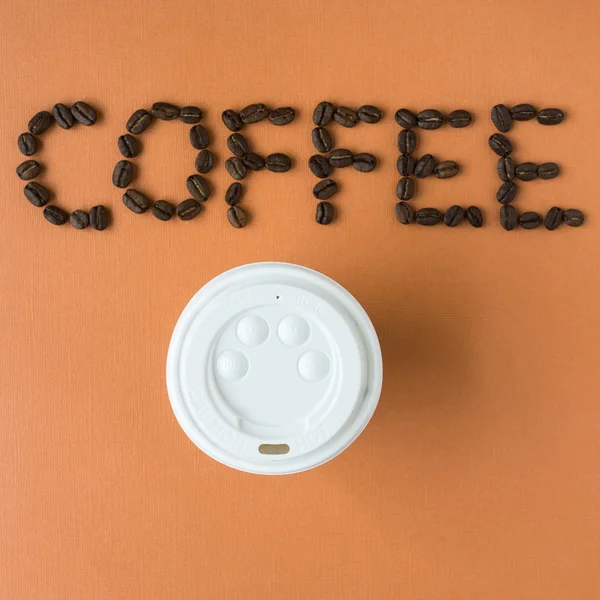 Διάλειμμα για καφέ, συλλαβίζετε με φασόλια — Φωτογραφία Αρχείου