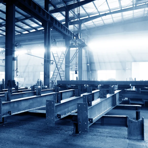 Ocelové ocelové továrna skládaný — Stock fotografie