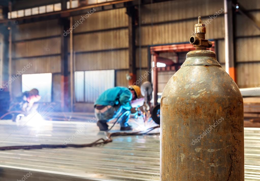 Welding with mig-mag method Stock Photo by ©gyn9037 105094662